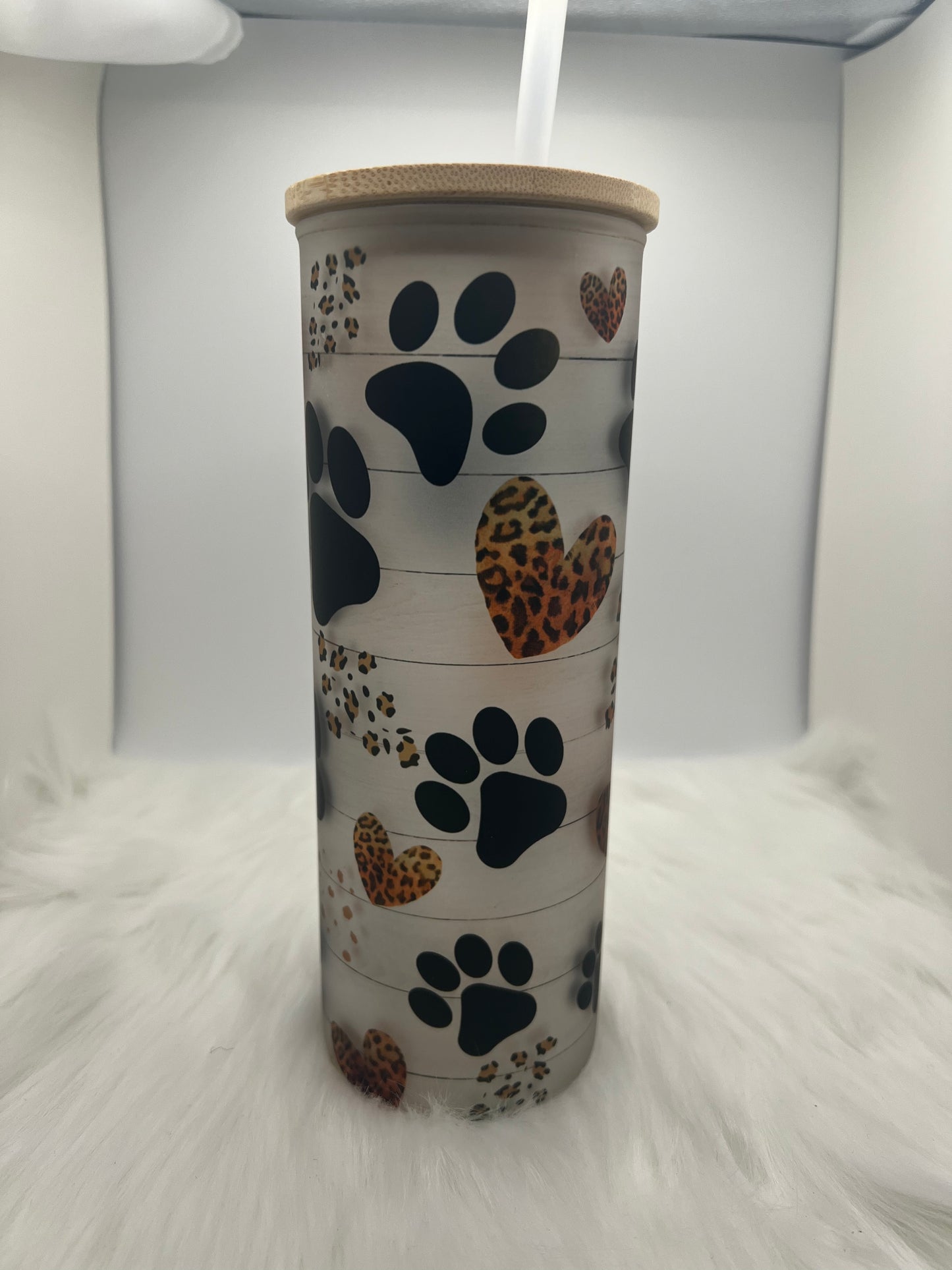 Paw Print 25oz frosted Tumbler