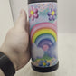 Flowers and rainbows 12oz kids tumbler