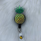 Pineapple Badge Reel-Sparky Glitter-Swinger-Pineapple Lover Badge Holder-Work ID Tag