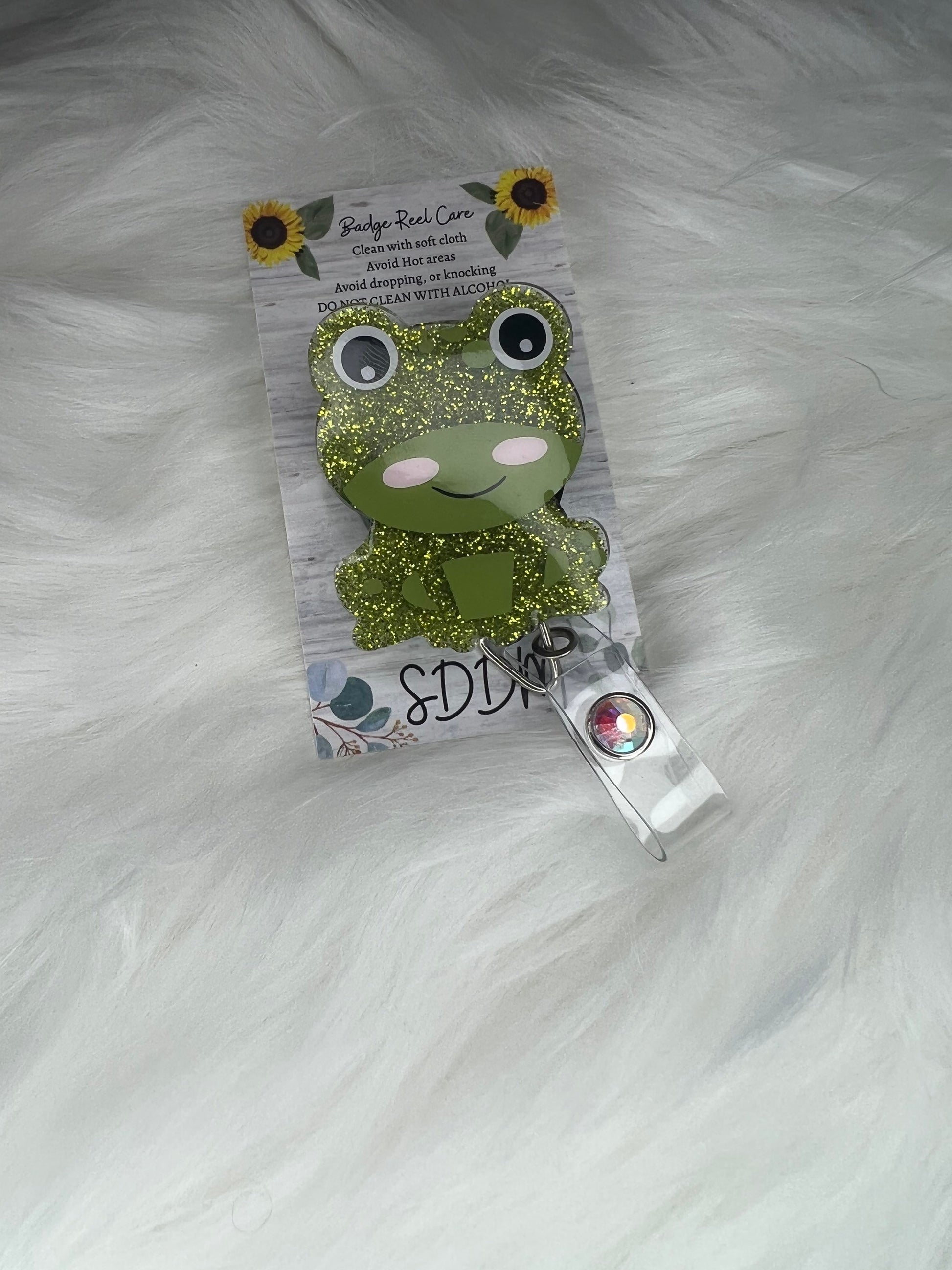 Cute frog badge reel-Animal Badge Reel-Green-Nurse-CNA-Office gifts