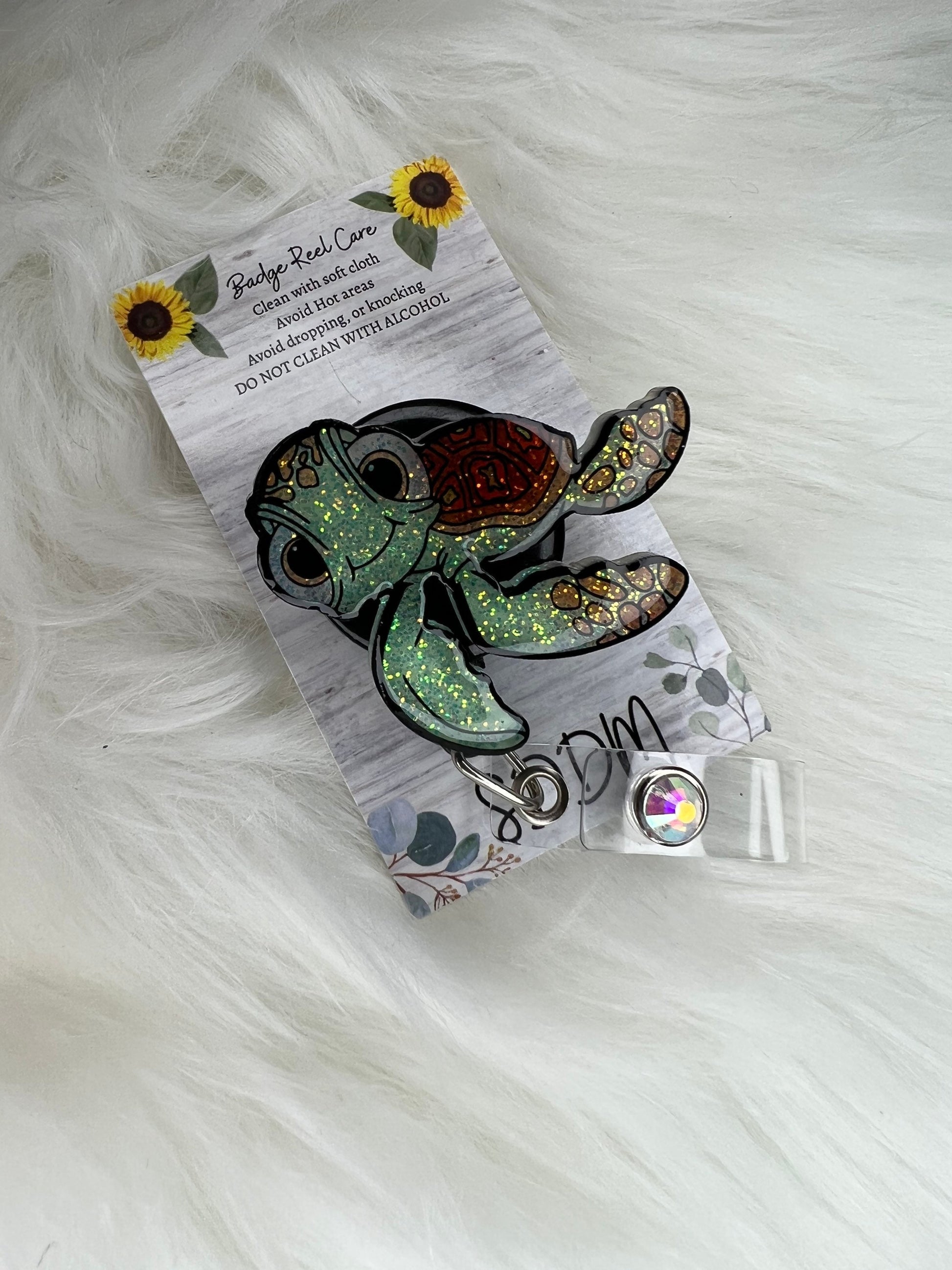 Cute Baby Turtle inspired Badge Reel-Cute Nurse badge reel-Nurse Badge Holder-personalized gifts