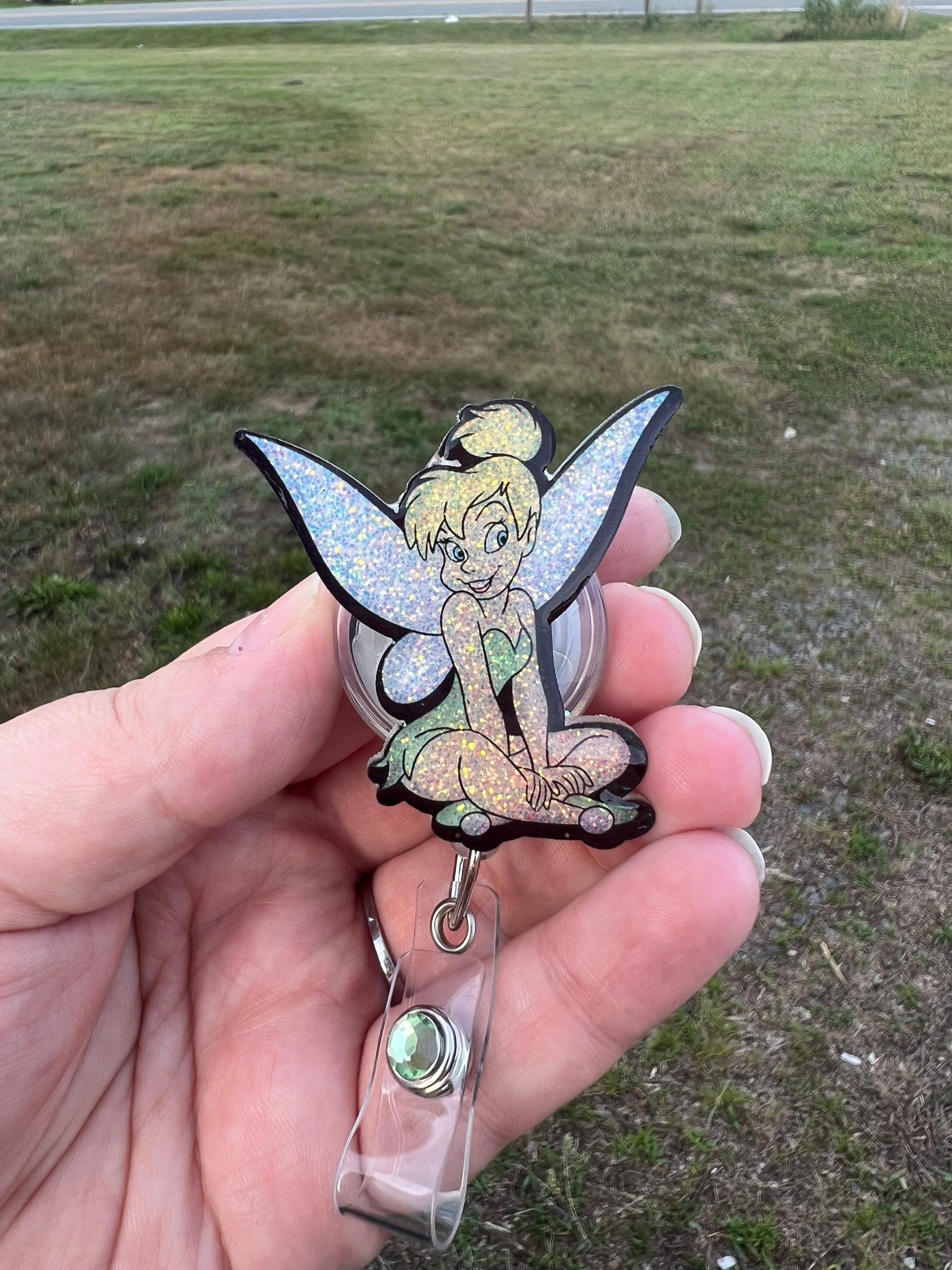 Cute Fairy inspired badge reel- fairy badge holder-Rn-Resin Art-personalized gifts