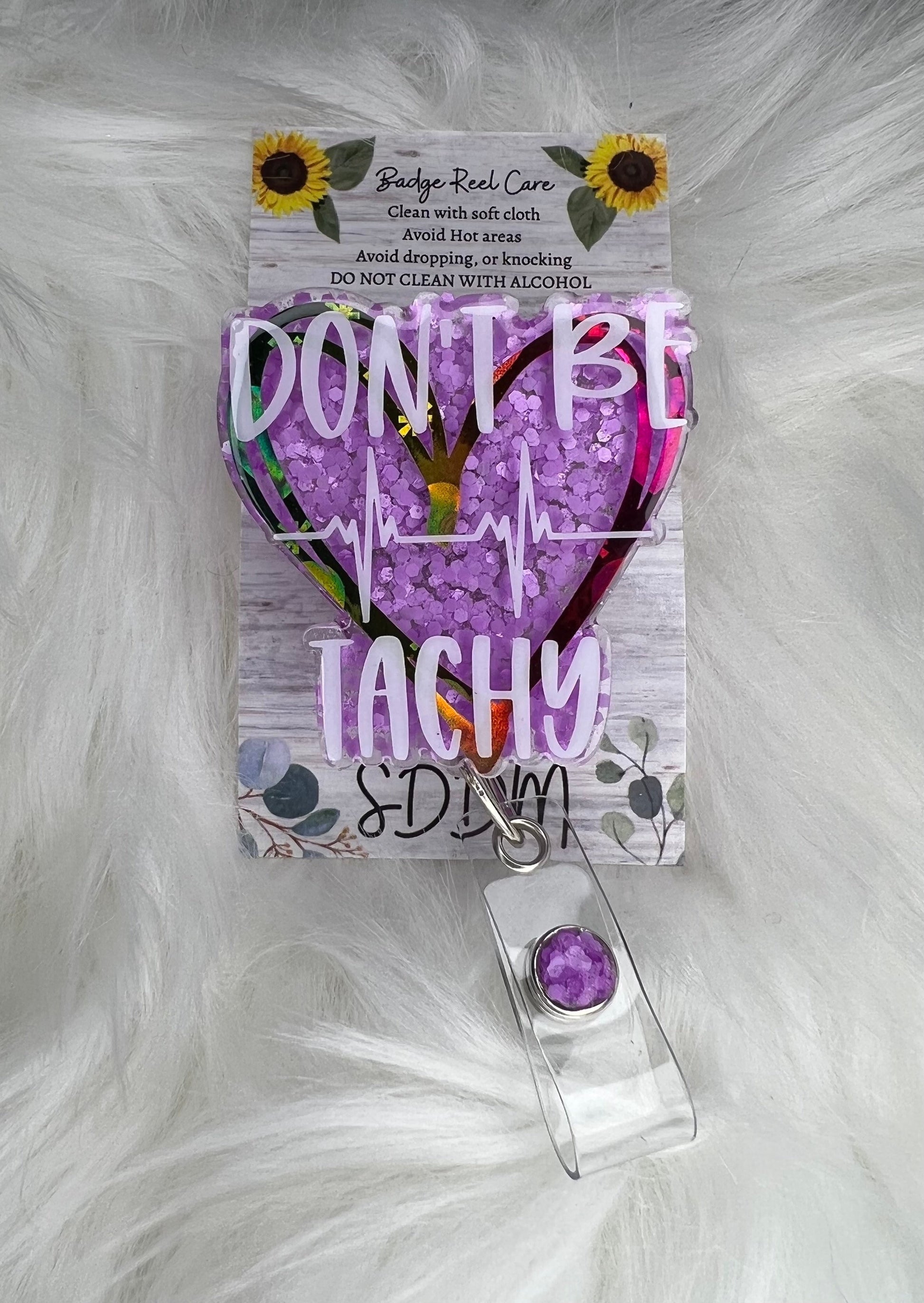 Don’t be tachy badge reel- Badge holders for nurses RN-lpn cardiac floor- Medical gifts-Christmas gifts