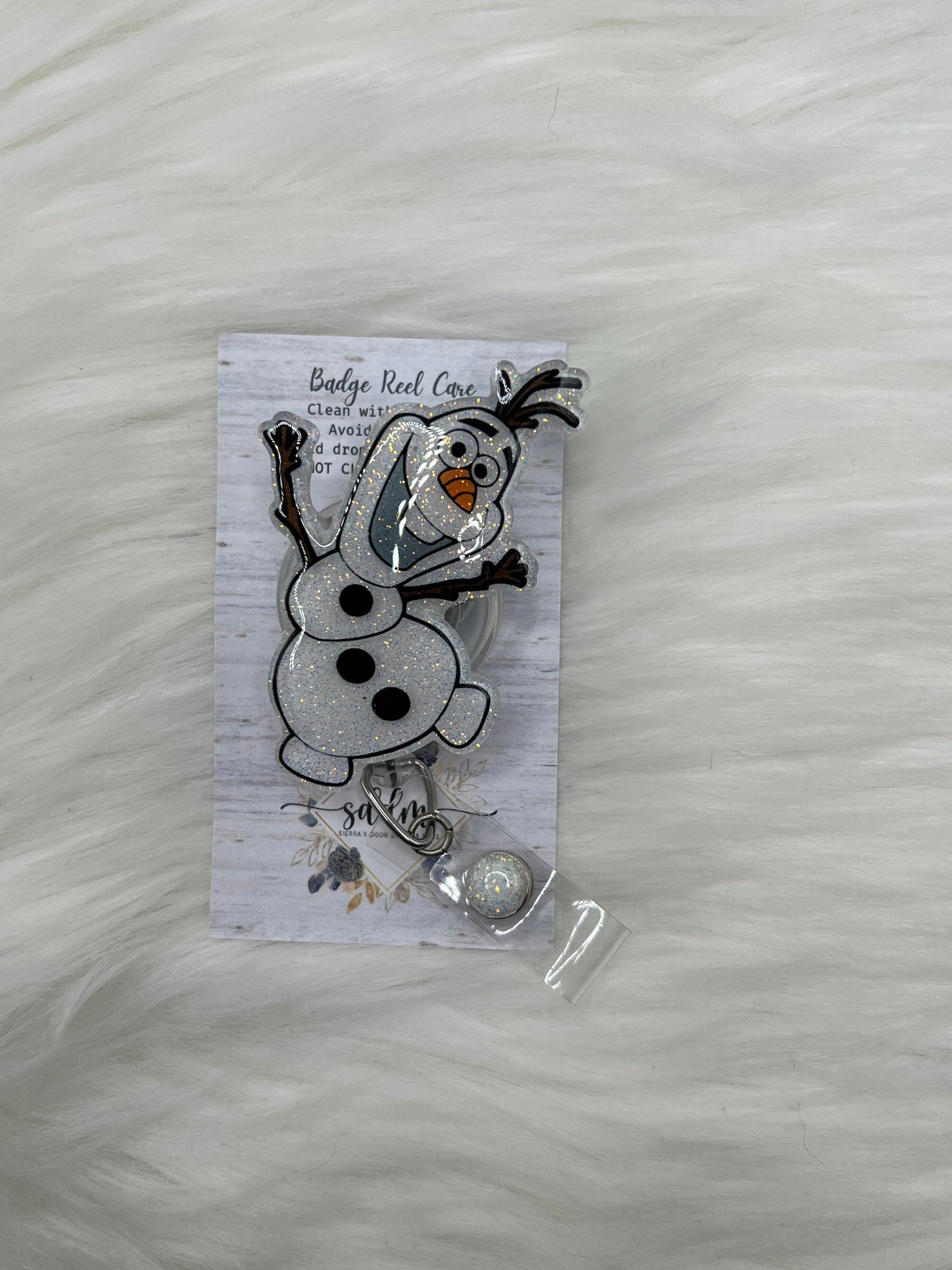 Olaf badge reel – Sierra's Door Decor & More