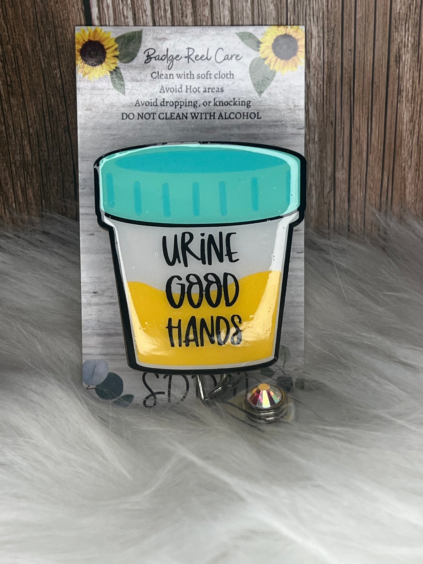 Urine Good Hands-Badge Reel